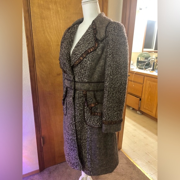 Christopher & Banks Womens Long  Vintage Inspired Wool Blend Coat - Picture 2 of 16